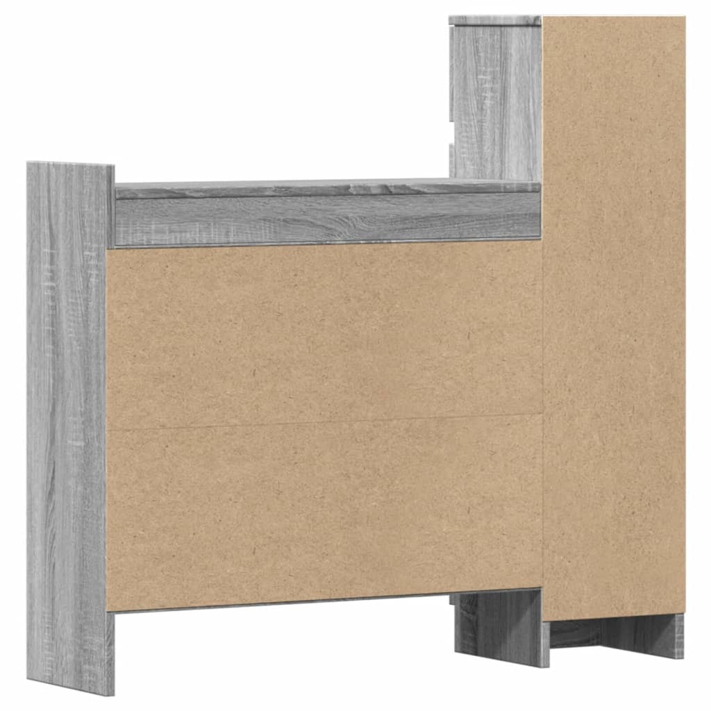 Shoe Cabinet Grey Sonoma 100,5x28x100 cm Engineered Wood