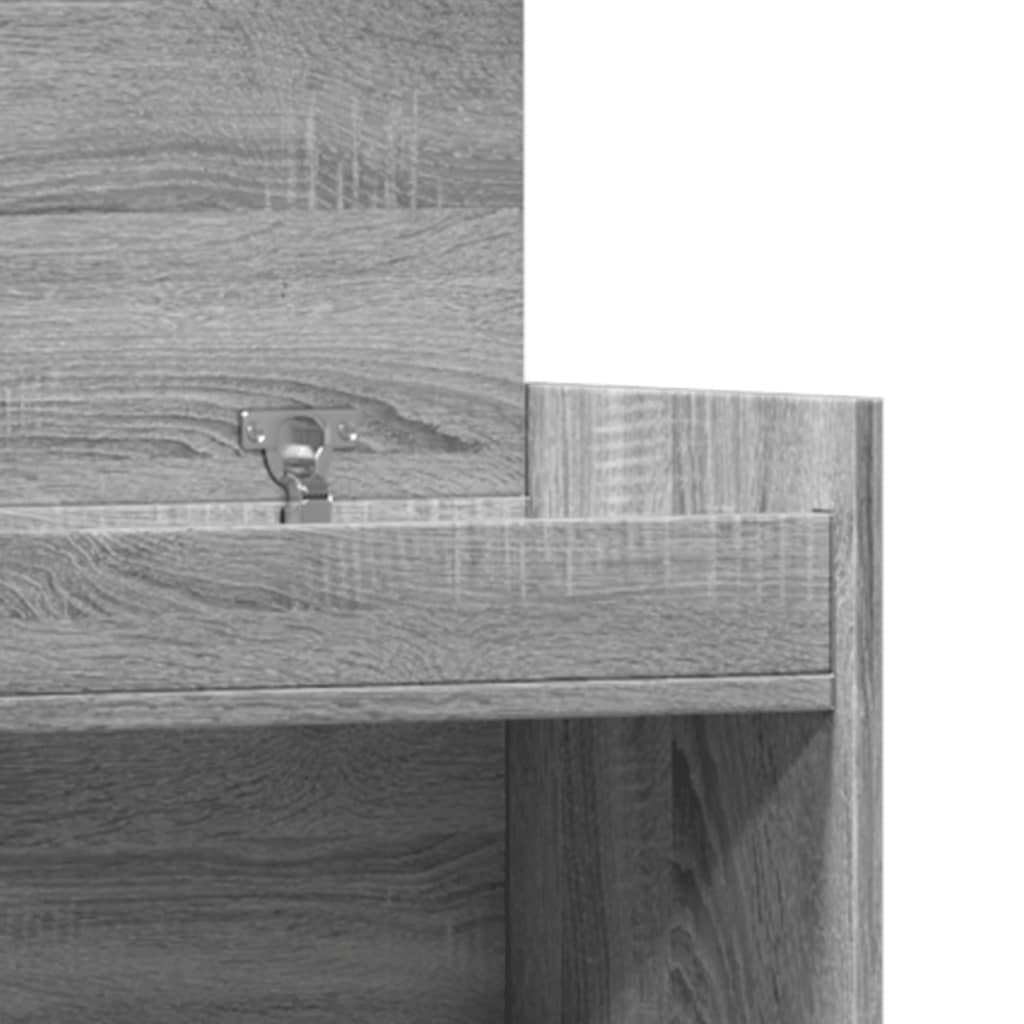 Shoe Cabinet Grey Sonoma 100,5x28x100 cm Engineered Wood