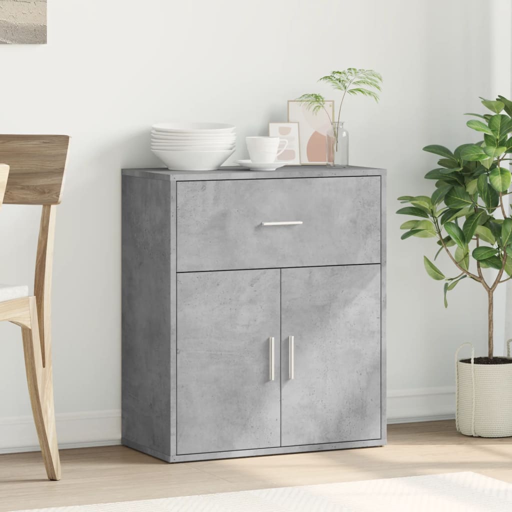 vidaXL Sideboard Concrete Grey 60x31x70 cm Engineered Wood