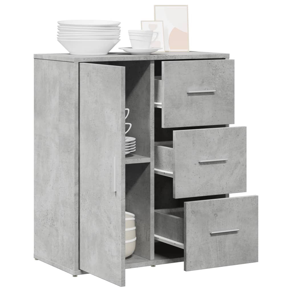 vidaXL Sideboard Concrete Grey 60x31x70 cm Engineered Wood