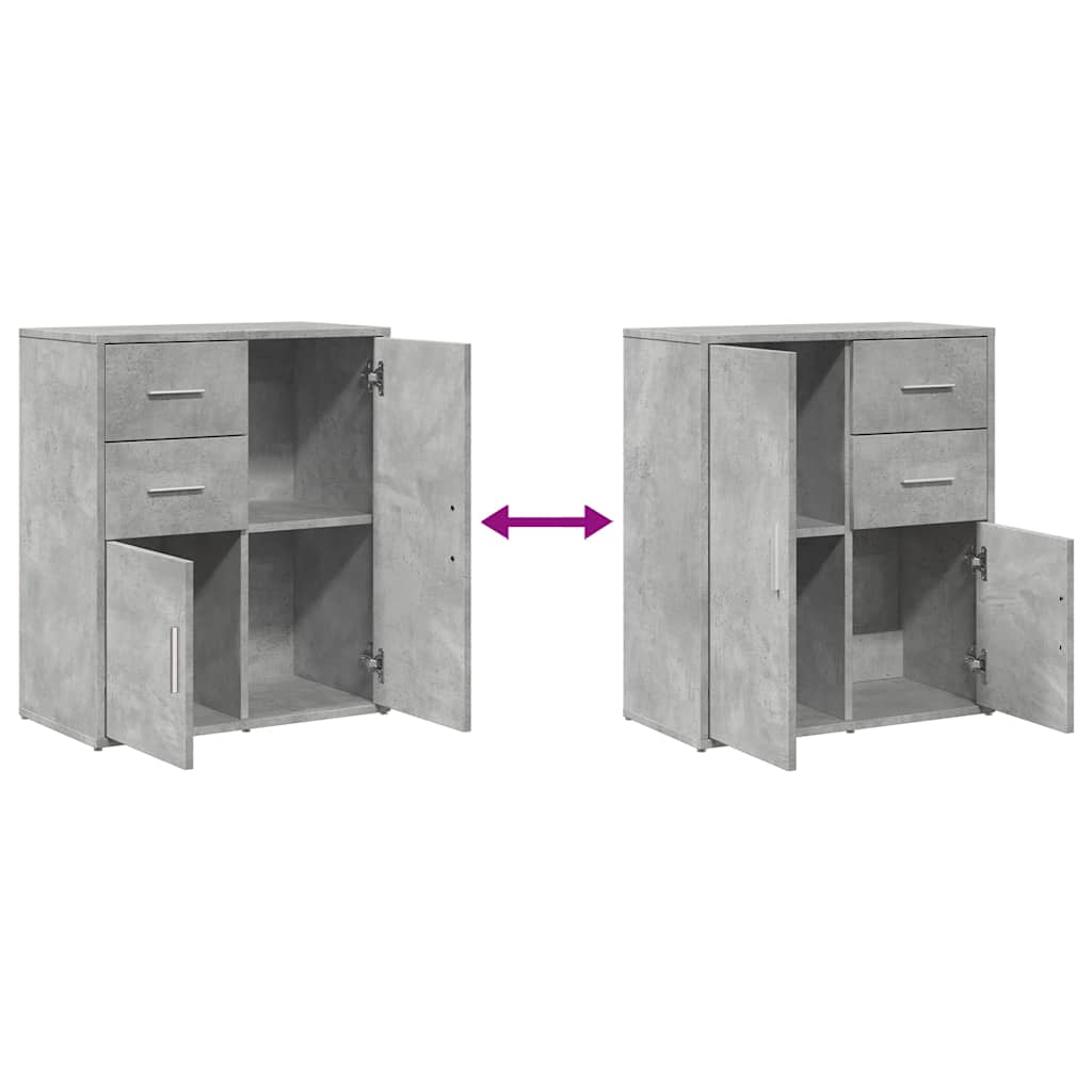 Sideboard Concrete Grey 60x31x70 cm Engineered Wood