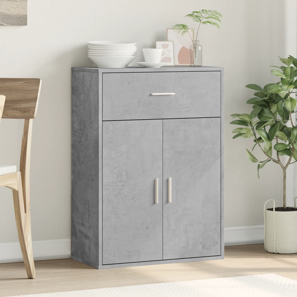 vidaXL Sideboard Concrete Grey 60x30x84 cm Engineered Wood