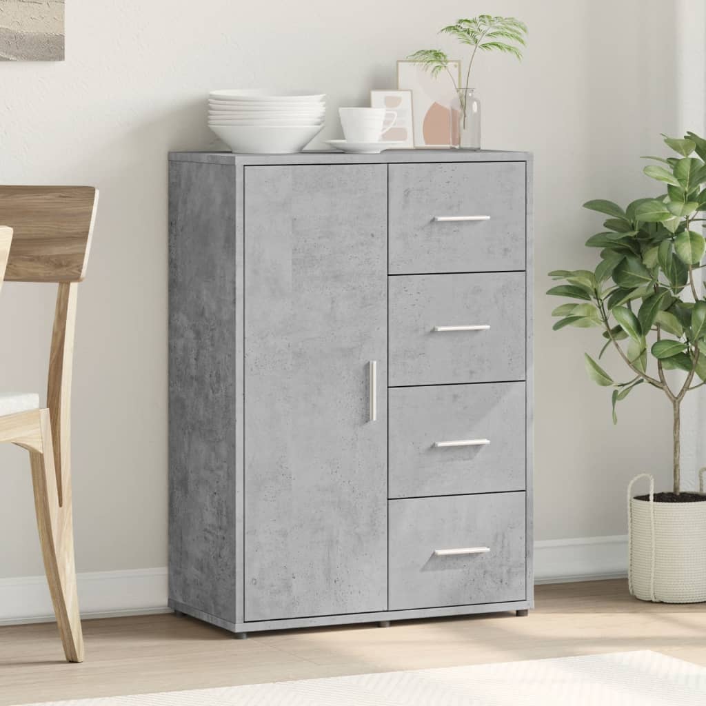 vidaXL Sideboard Concrete Grey 60x31x84 cm Engineered Wood