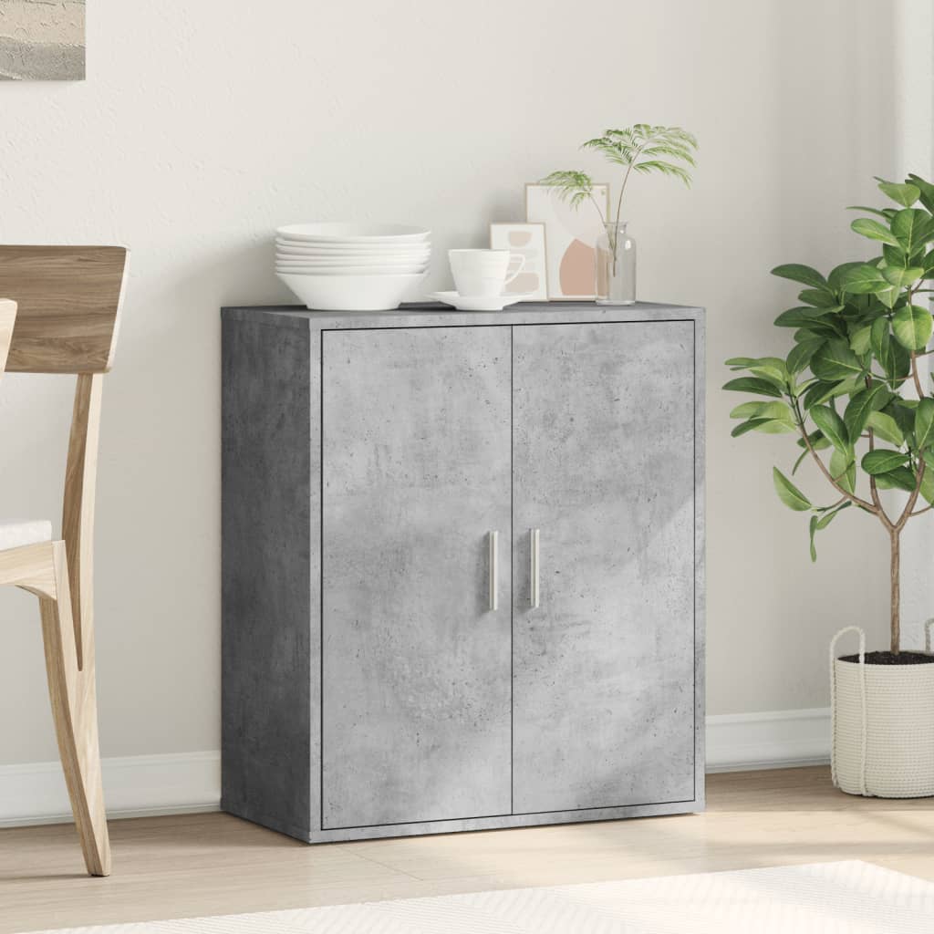 vidaXL Sideboard Concrete Grey 79x38x80 cm Engineered Wood