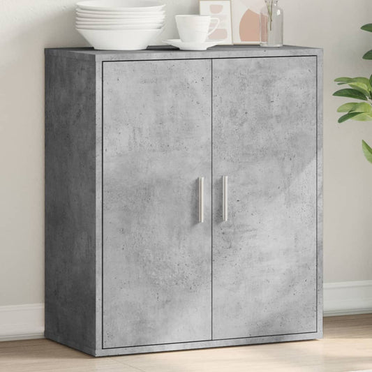 vidaXL Sideboard Concrete Grey 79x38x80 cm Engineered Wood