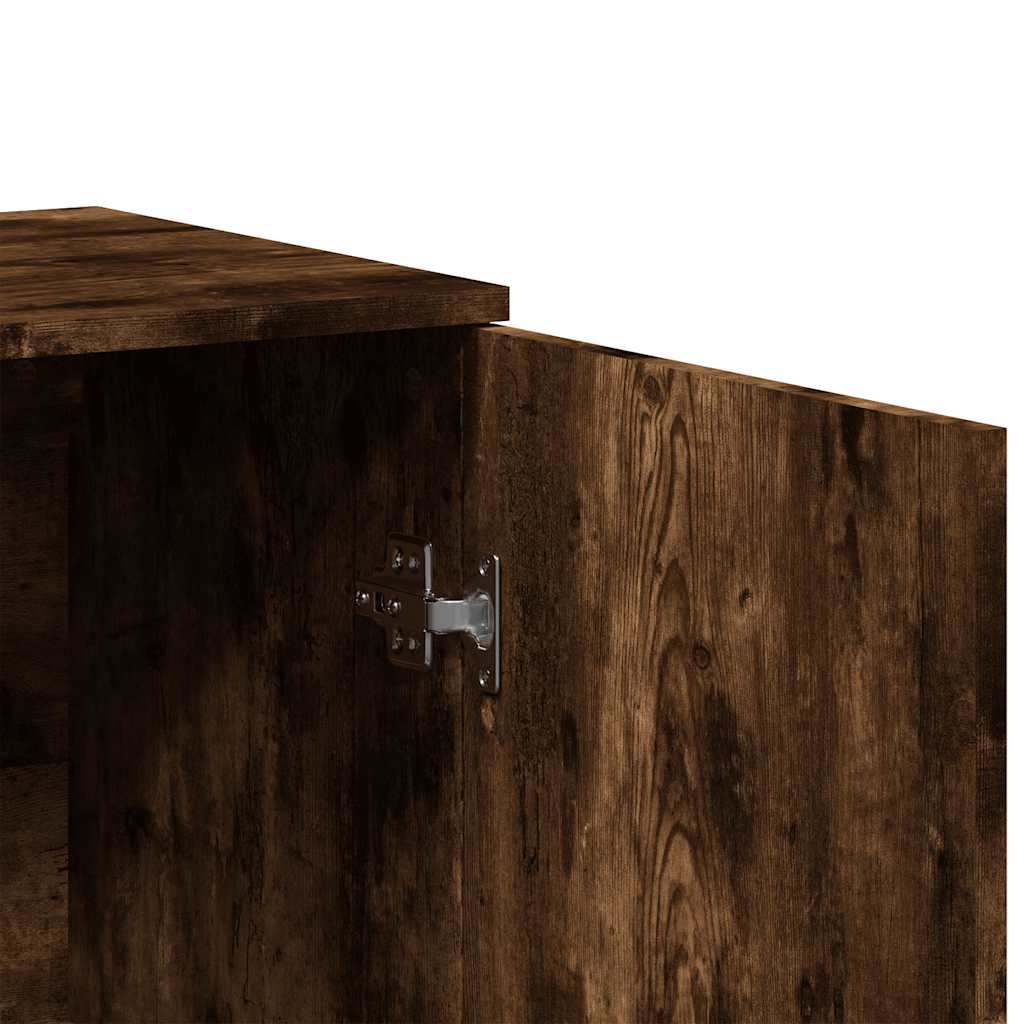 Sideboard Smoked Oak 79x38x80 cm Engineered Wood