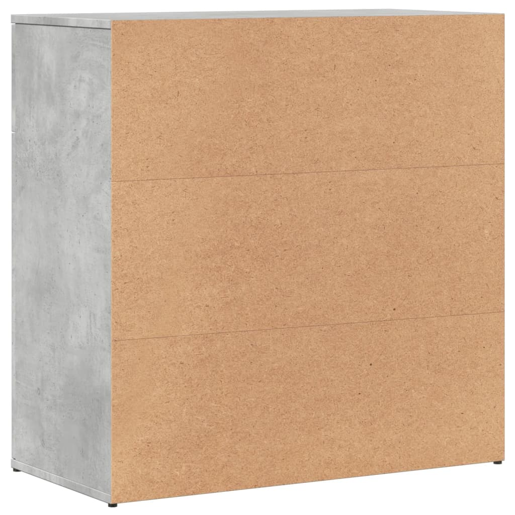 Sideboard Concrete Grey 79x38x80 cm Engineered Wood