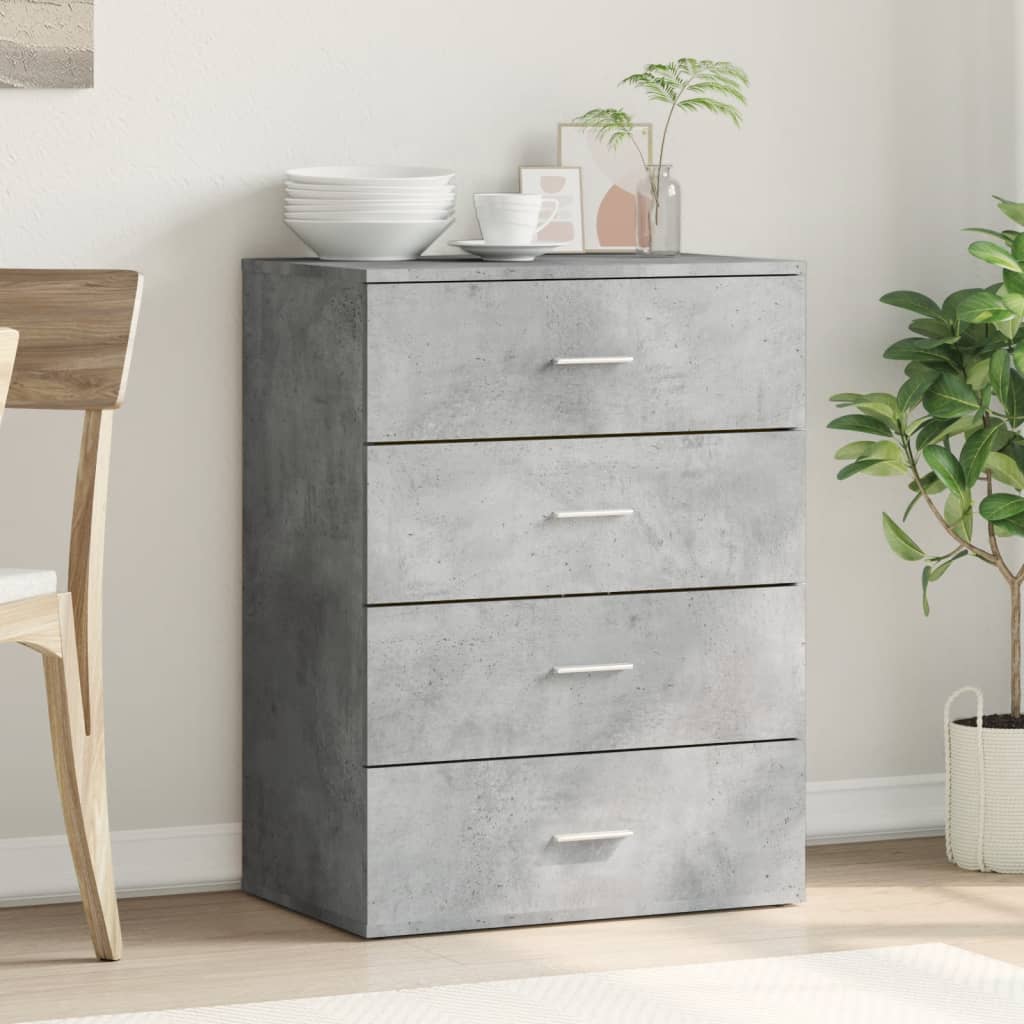 vidaXL Sideboard Concrete Grey 60x39x80 cm Engineered Wood