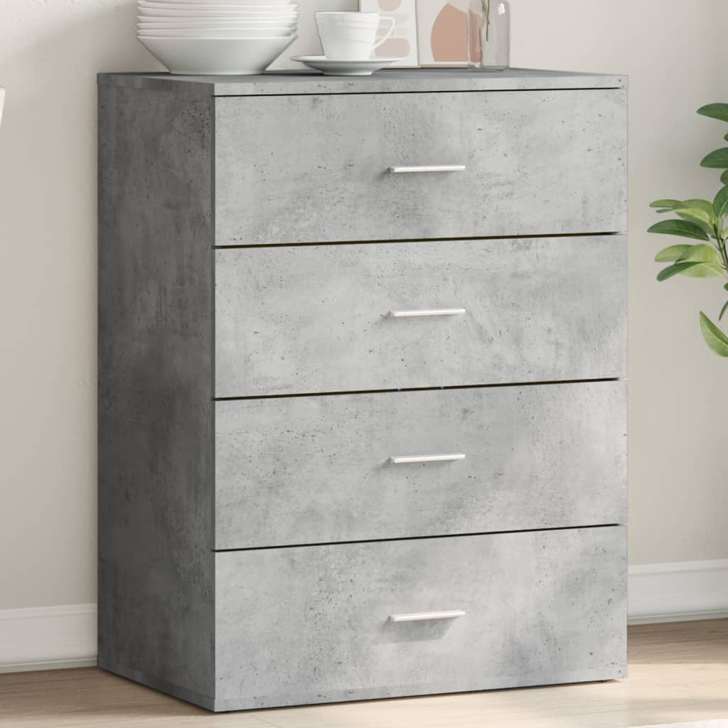 vidaXL Sideboard Concrete Grey 60x39x80 cm Engineered Wood