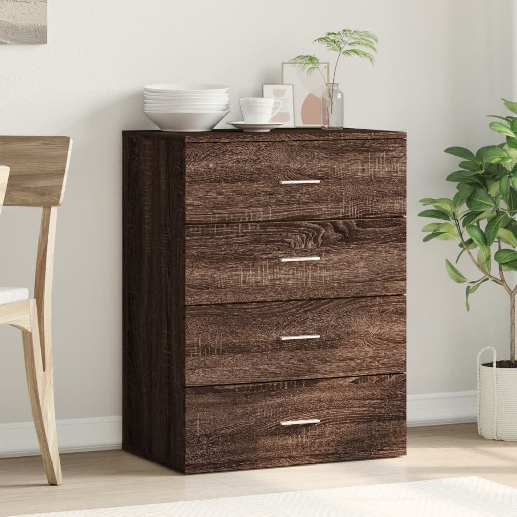 vidaXL Sideboard Brown Oak 60x39x80 cm Engineered Wood