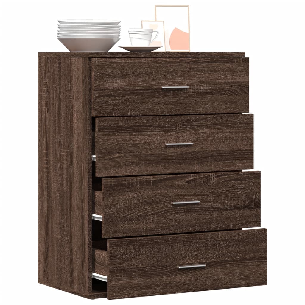 vidaXL Sideboard Brown Oak 60x39x80 cm Engineered Wood