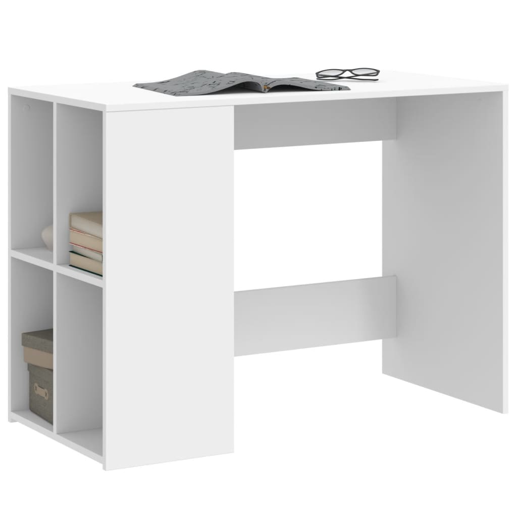 vidaXL Desk White 102x50x75 cm Engineered Wood