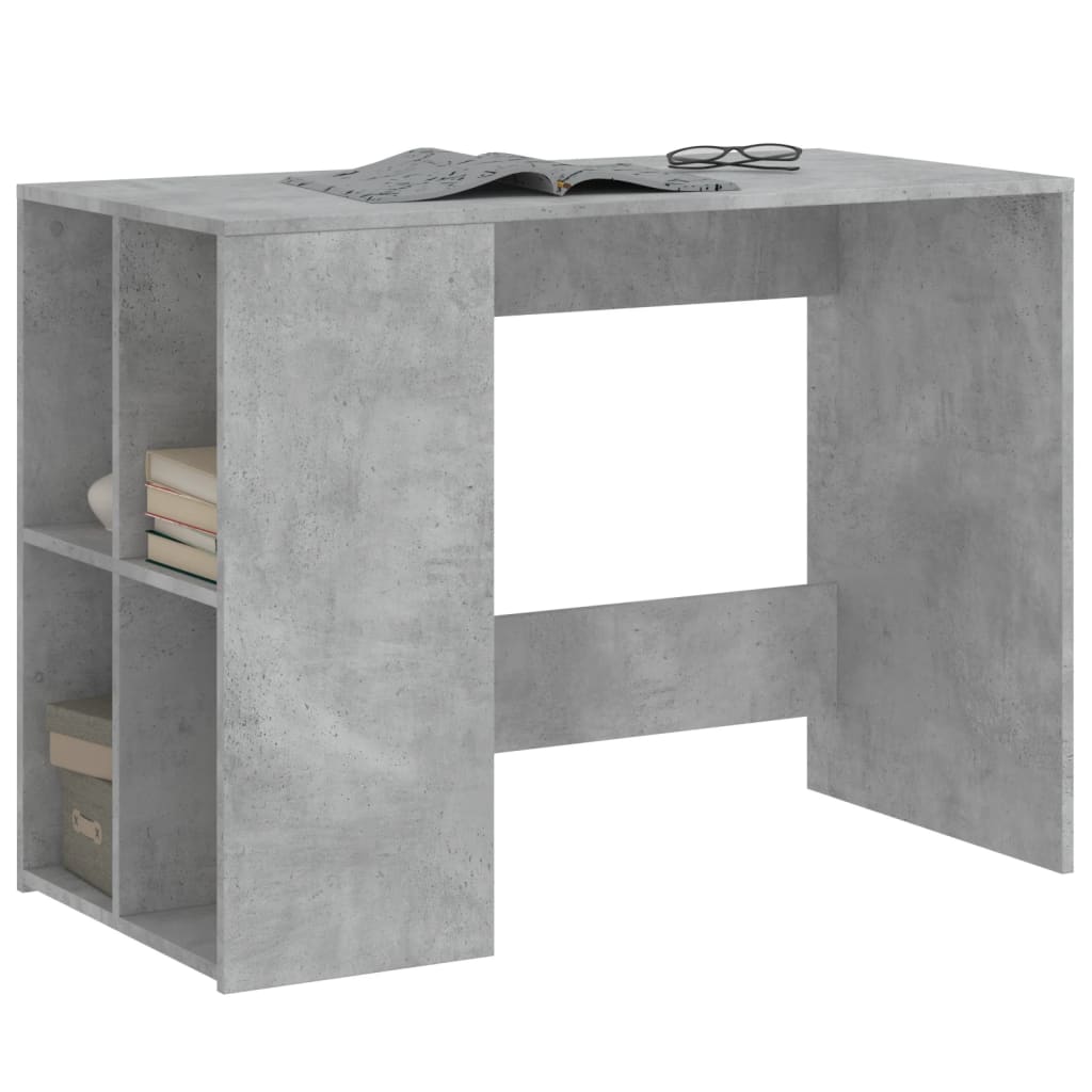 vidaXL Desk Concrete Grey 102x50x75 cm Engineered Wood