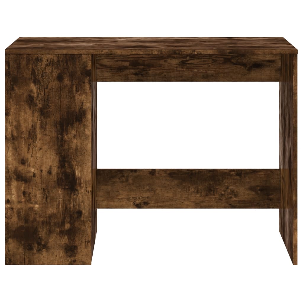 vidaXL Desk Smoked Oak 102x50x75 cm Engineered Wood