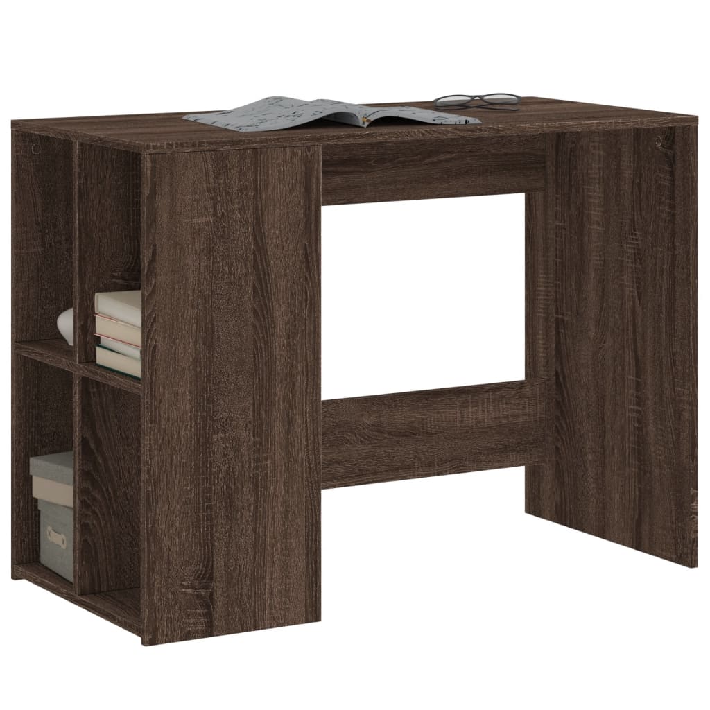 vidaXL Desk Brown Oak 102x50x75 cm Engineered Wood