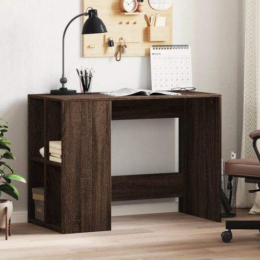 vidaXL Desk Brown Oak 102x50x75 cm Engineered Wood