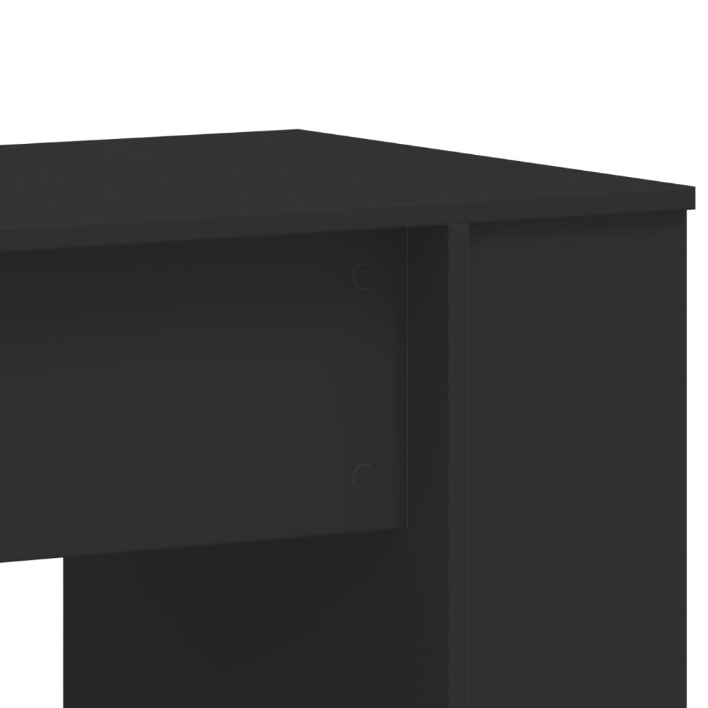 vidaXL Desk Black 140x50x75 cm Engineered Wood