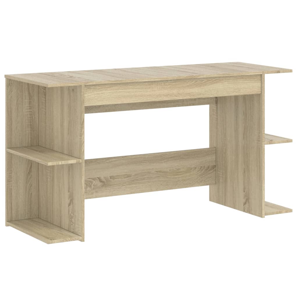 vidaXL Desk Sonoma Oak 140x50x75 cm Engineered Wood