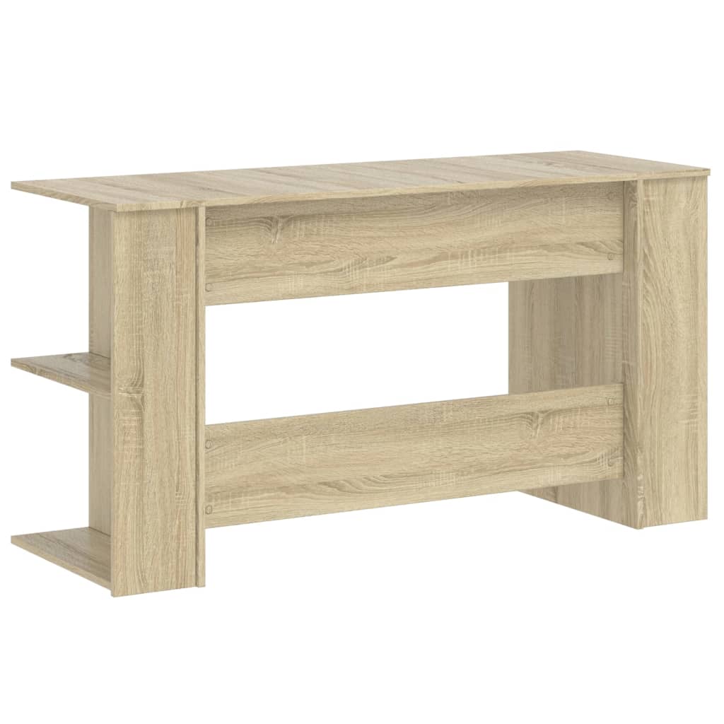 vidaXL Desk Sonoma Oak 140x50x75 cm Engineered Wood