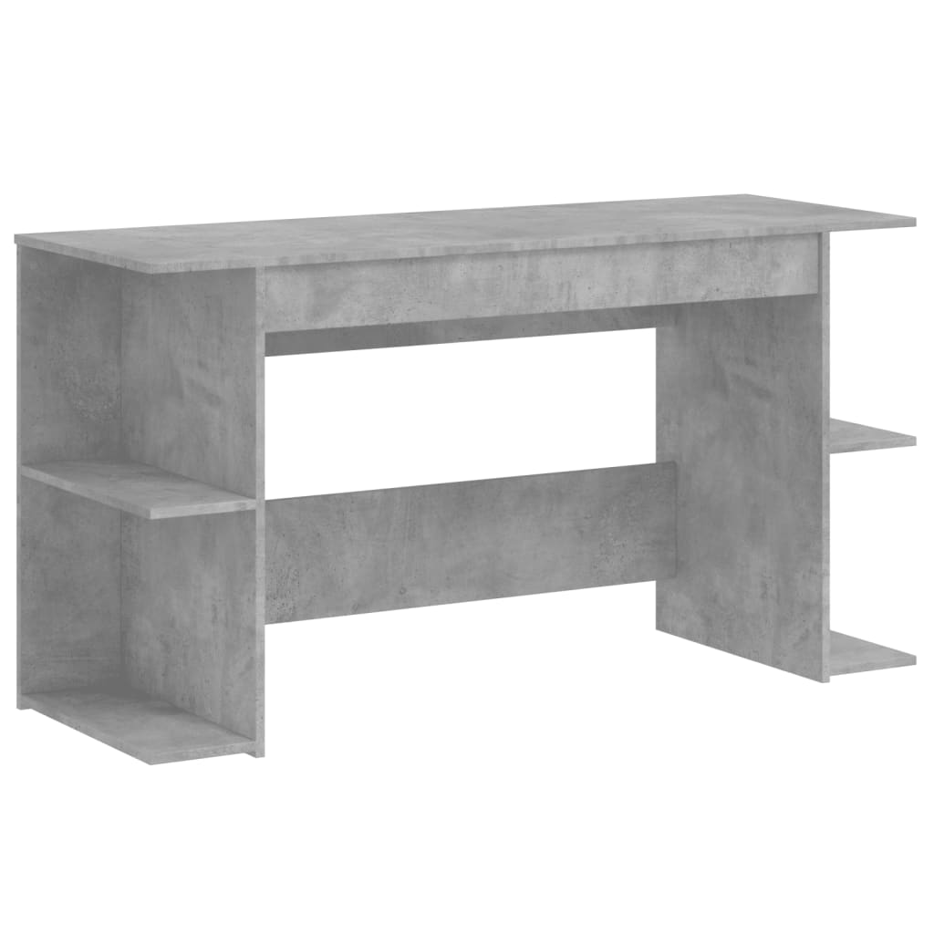 vidaXL Desk Concrete Grey 140x50x75 cm Engineered Wood