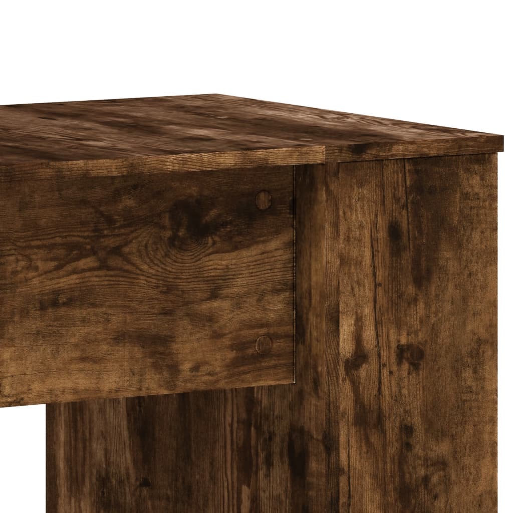 vidaXL Desk Smoked Oak 140x50x75 cm Engineered Wood