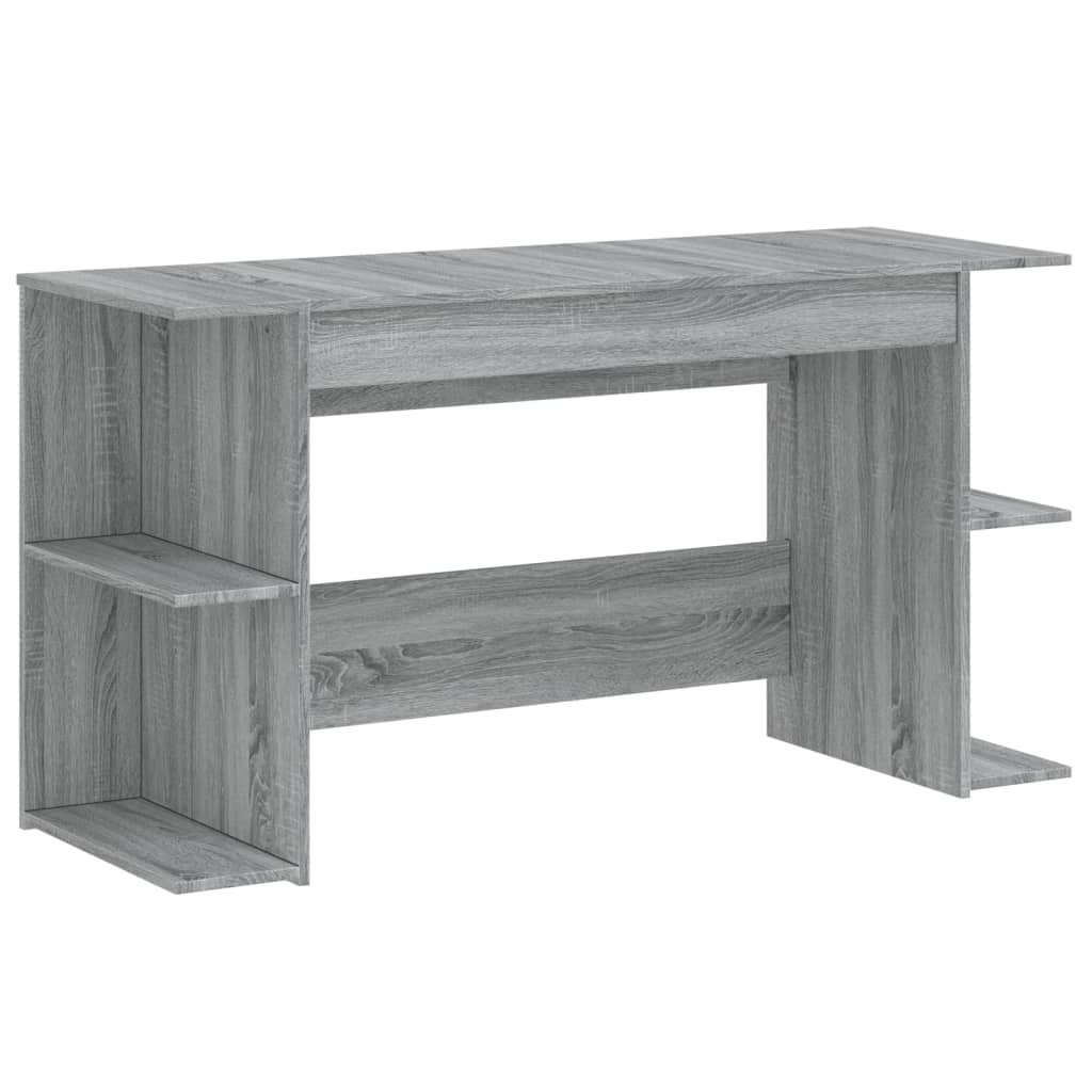 vidaXL Desk Grey Sonoma 140x50x75 cm Engineered Wood