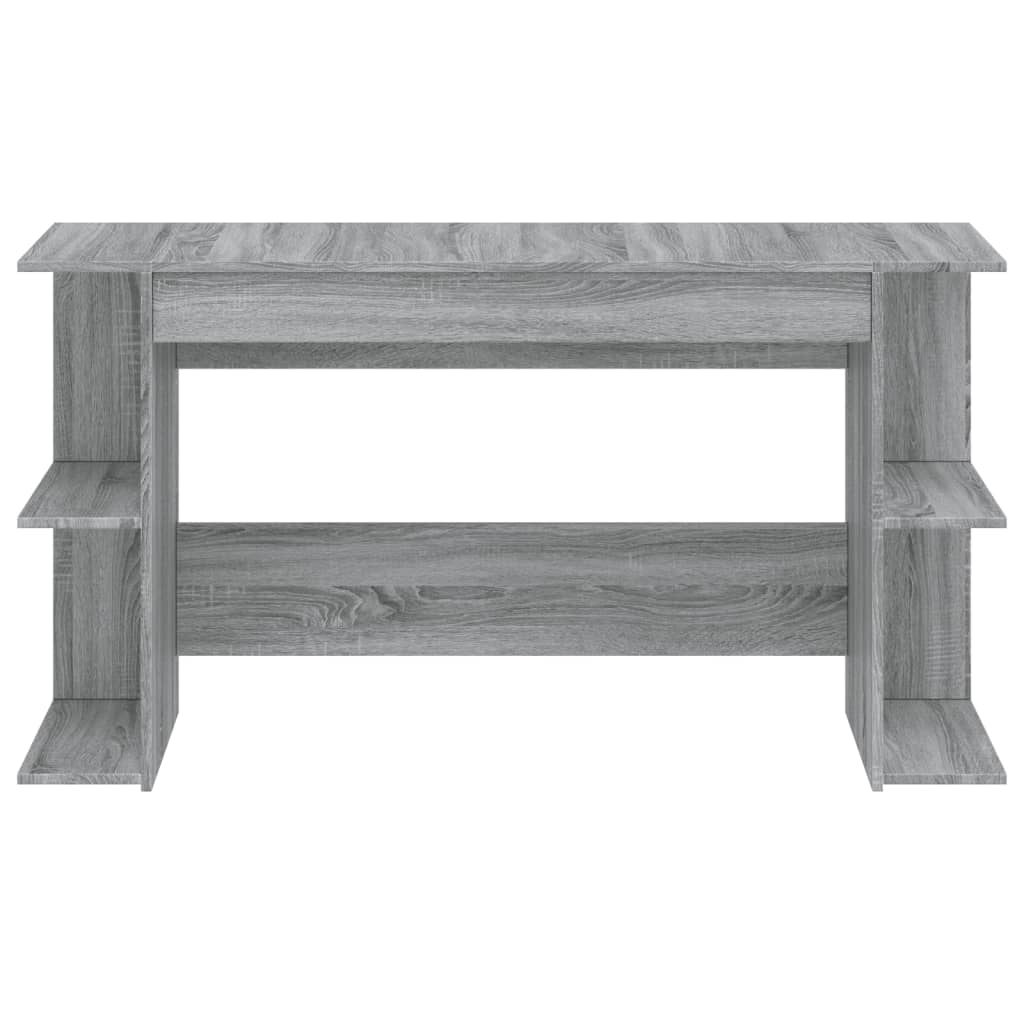 vidaXL Desk Grey Sonoma 140x50x75 cm Engineered Wood