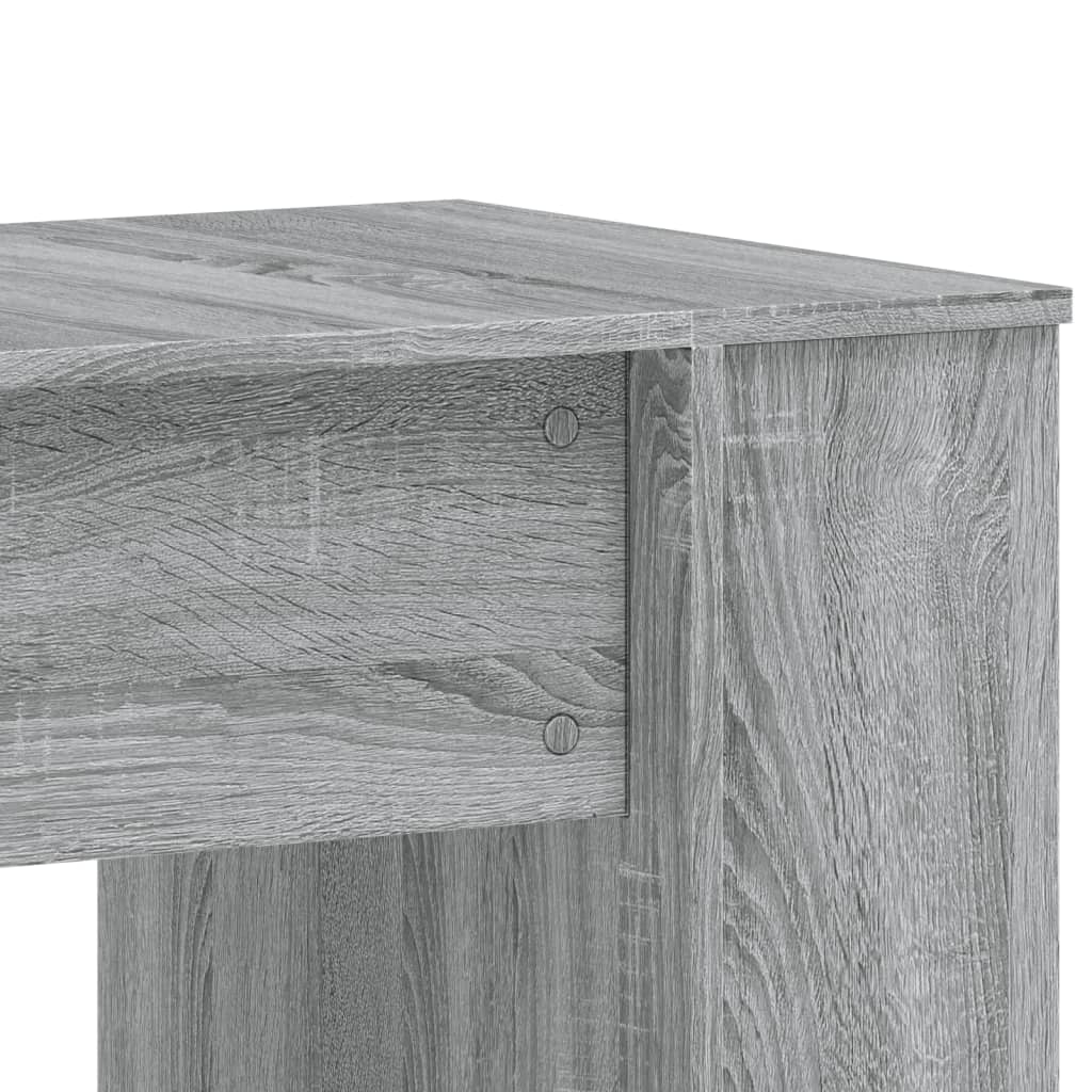 vidaXL Desk Grey Sonoma 140x50x75 cm Engineered Wood