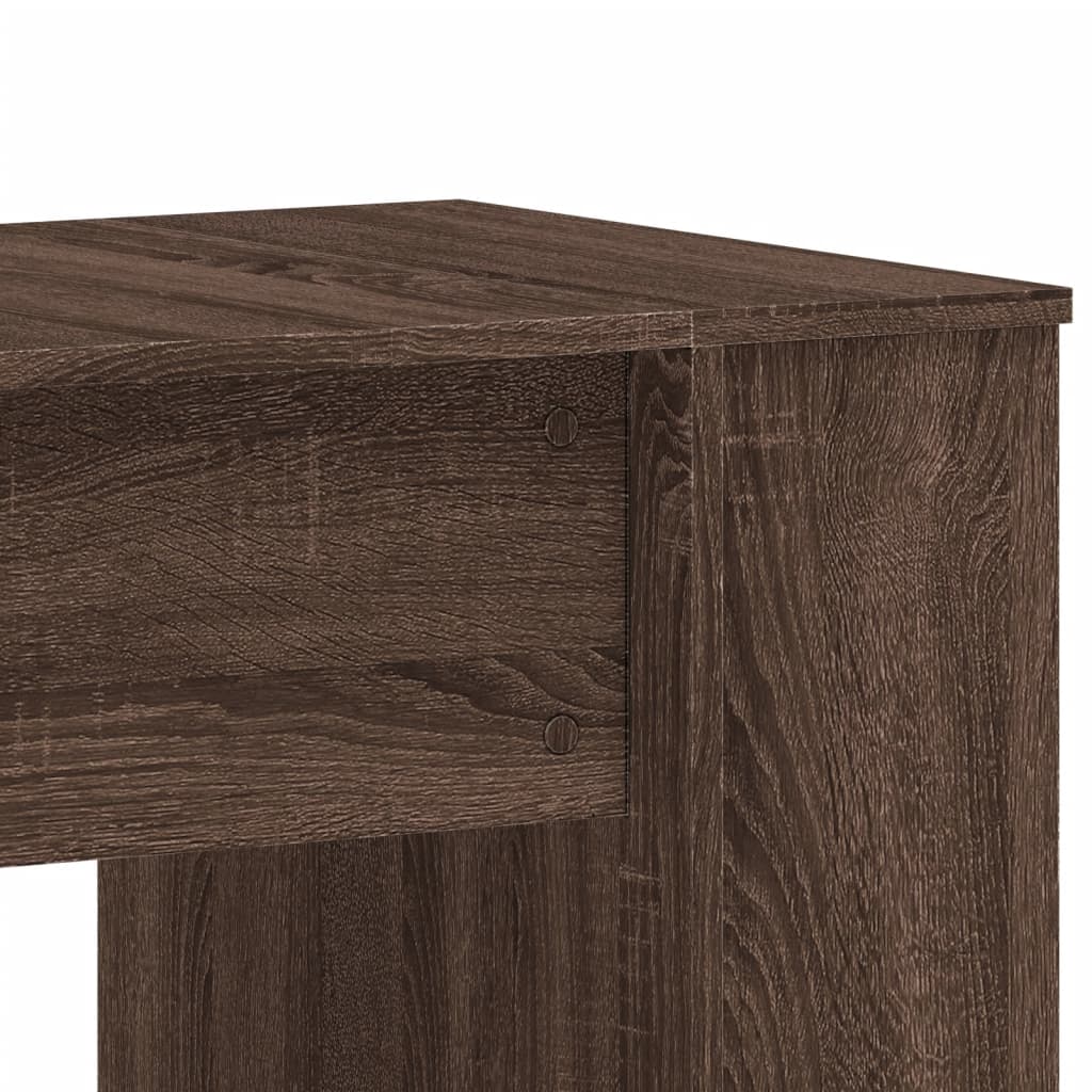 vidaXL Desk Brown Oak 140x50x75 cm Engineered Wood