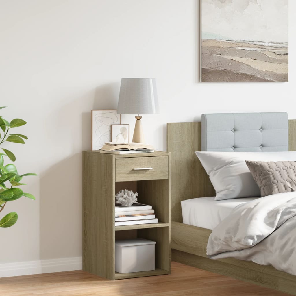 vidaXL Bedside Cabinet Sonoma Oak 35x34x65 cm Engineered Wood