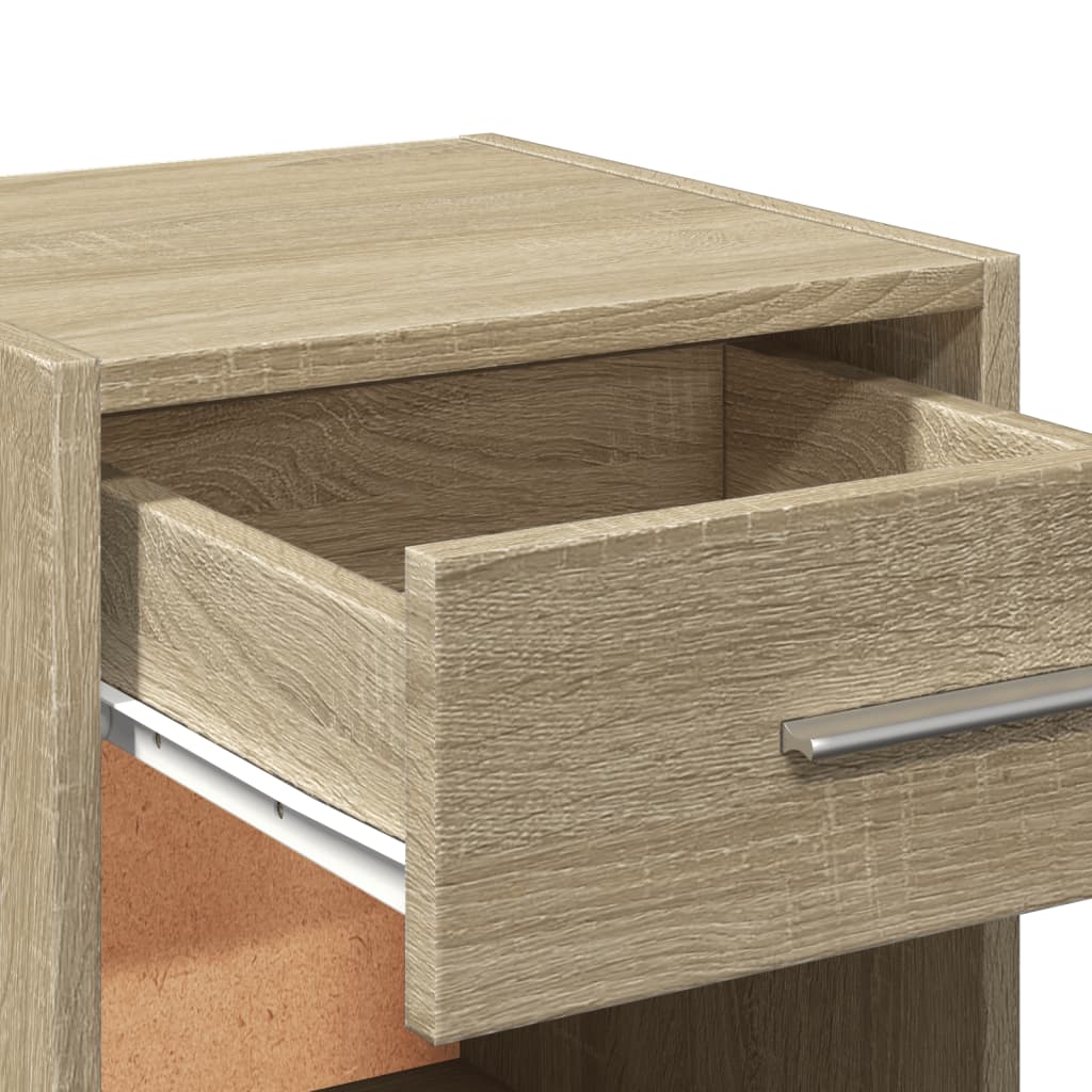 vidaXL Bedside Cabinet Sonoma Oak 35x34x65 cm Engineered Wood