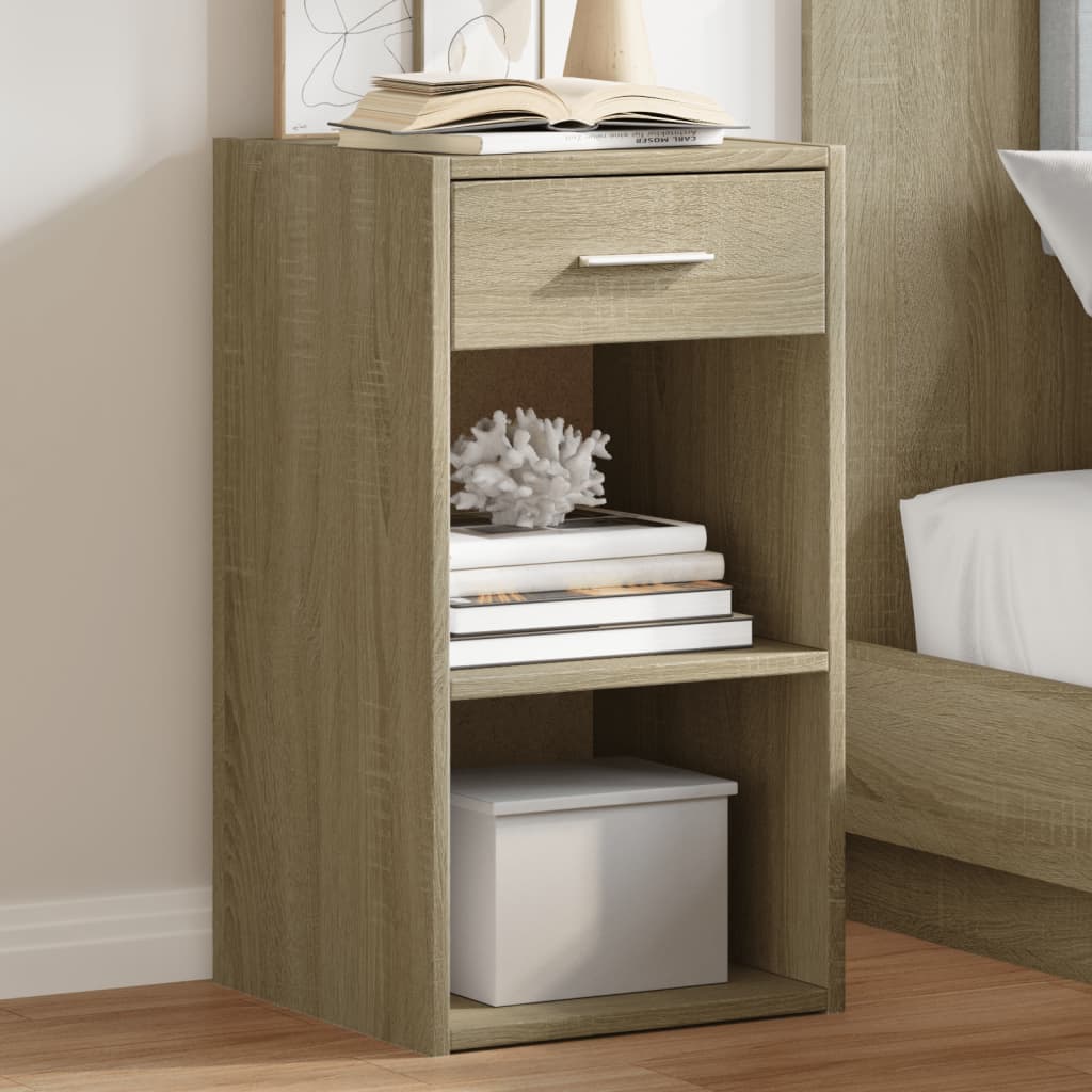 vidaXL Bedside Cabinet Sonoma Oak 35x34x65 cm Engineered Wood