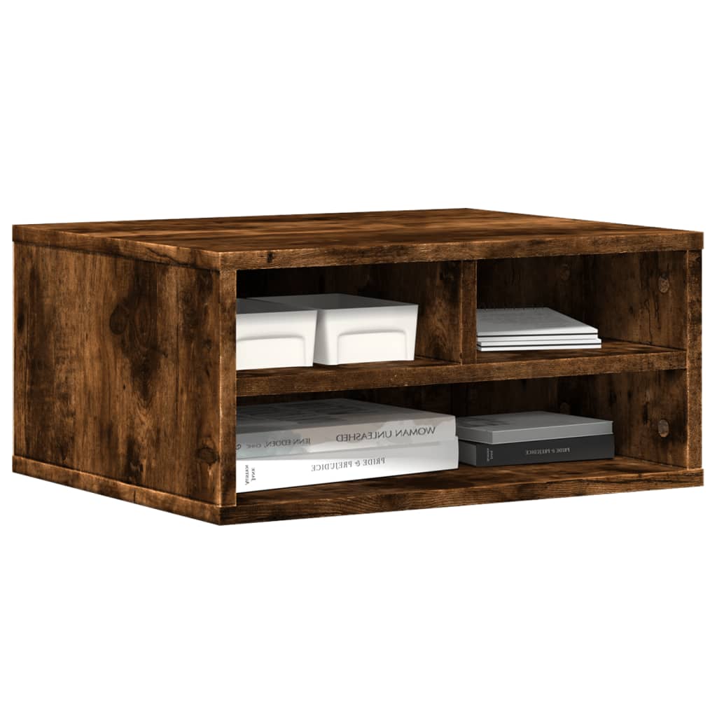 Printer Stand Smoked Oak 49x40x22,5 cm Engineered Wood