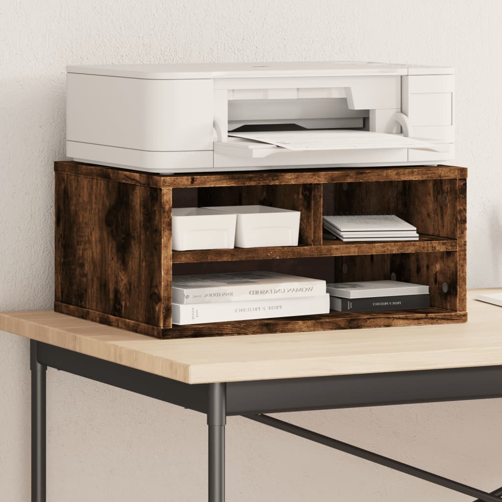Printer Stand Smoked Oak 49x40x22,5 cm Engineered Wood