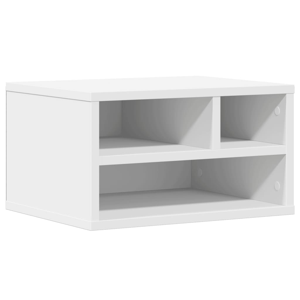 Printer Stand White 40x32x22,5 cm Engineered Wood