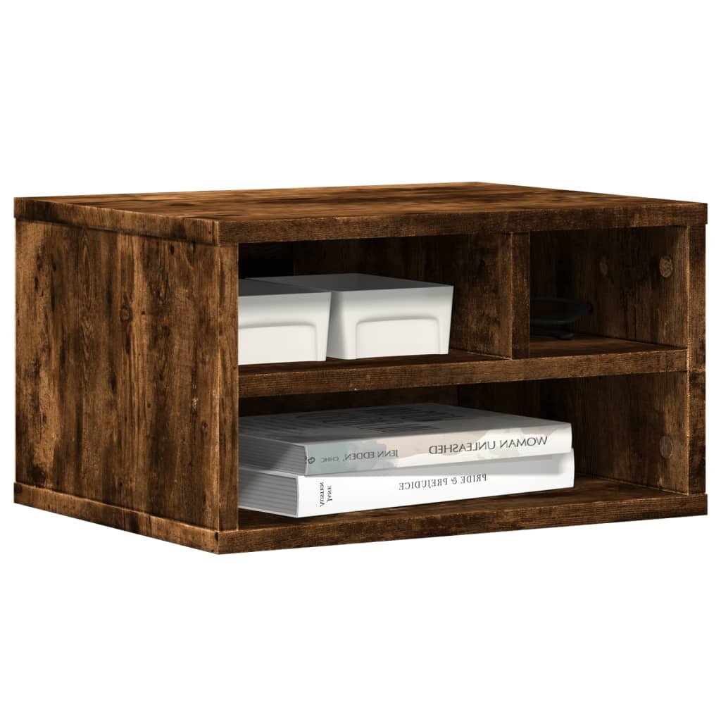 Printer Stand Smoked Oak 40x32x22,5 cm Engineered Wood