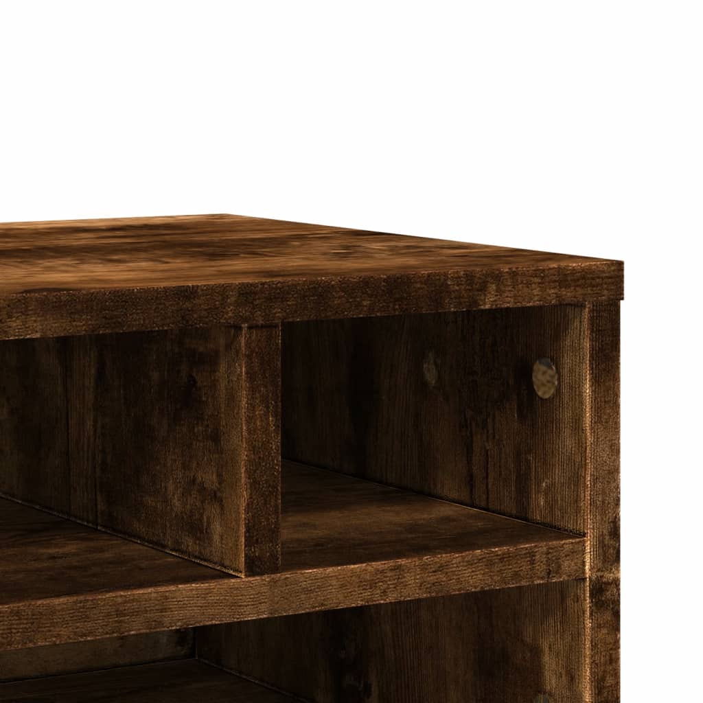 Printer Stand Smoked Oak 40x32x22,5 cm Engineered Wood