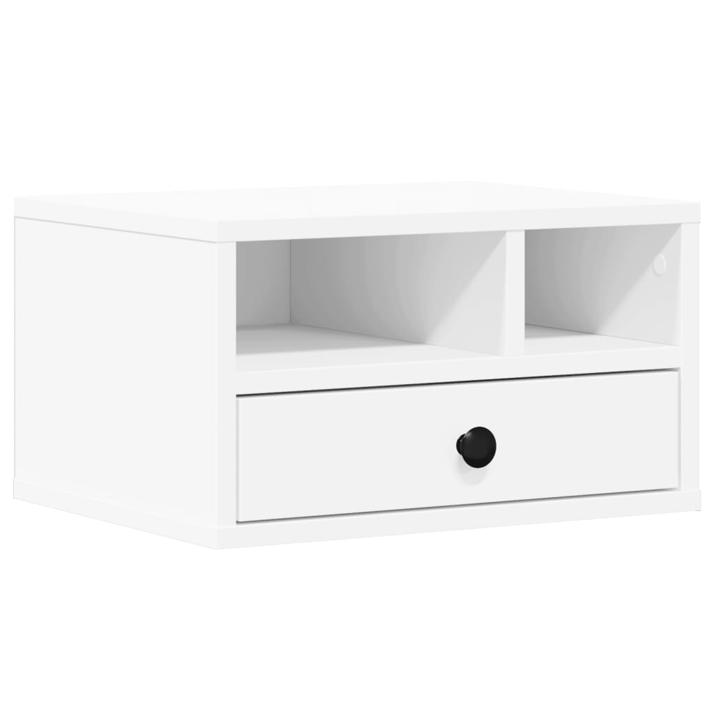 Printer Stand White 40x32x22,5 cm Engineered Wood