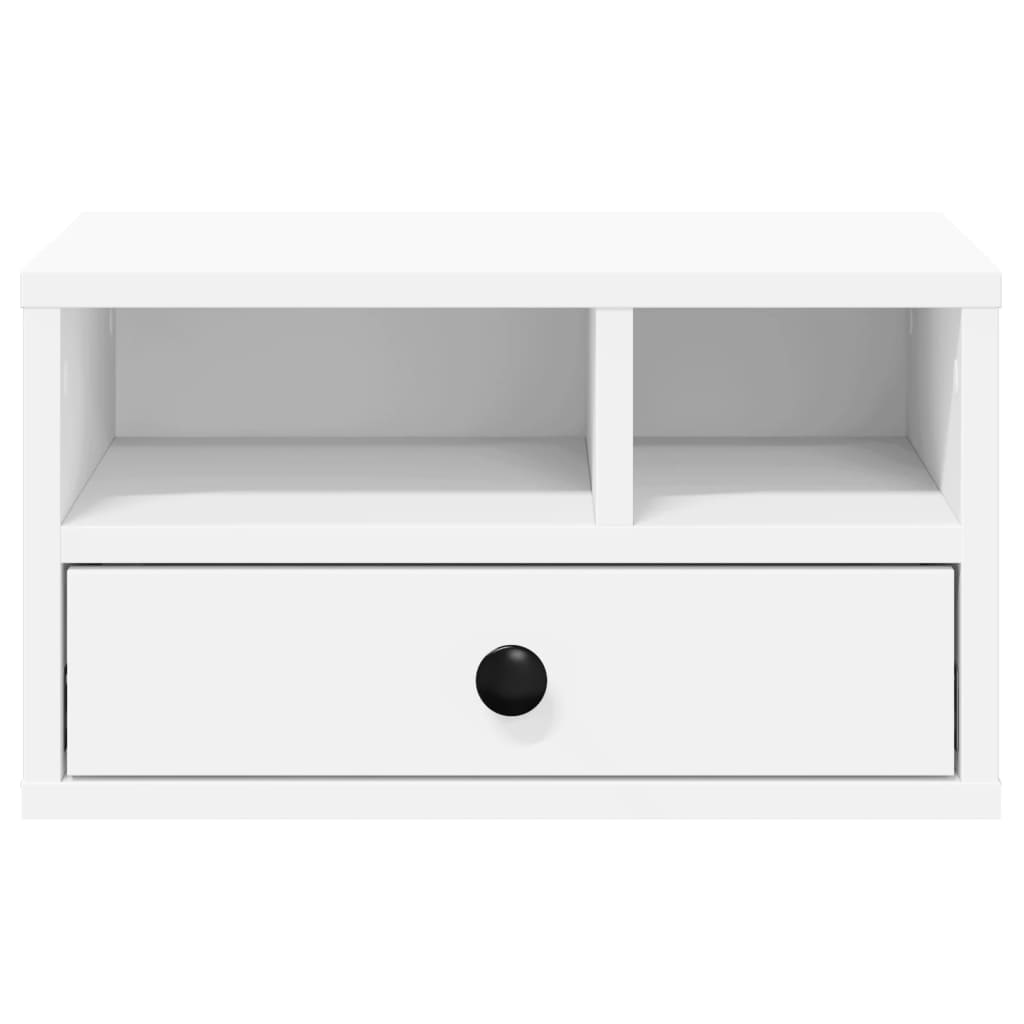 Printer Stand White 40x32x22,5 cm Engineered Wood