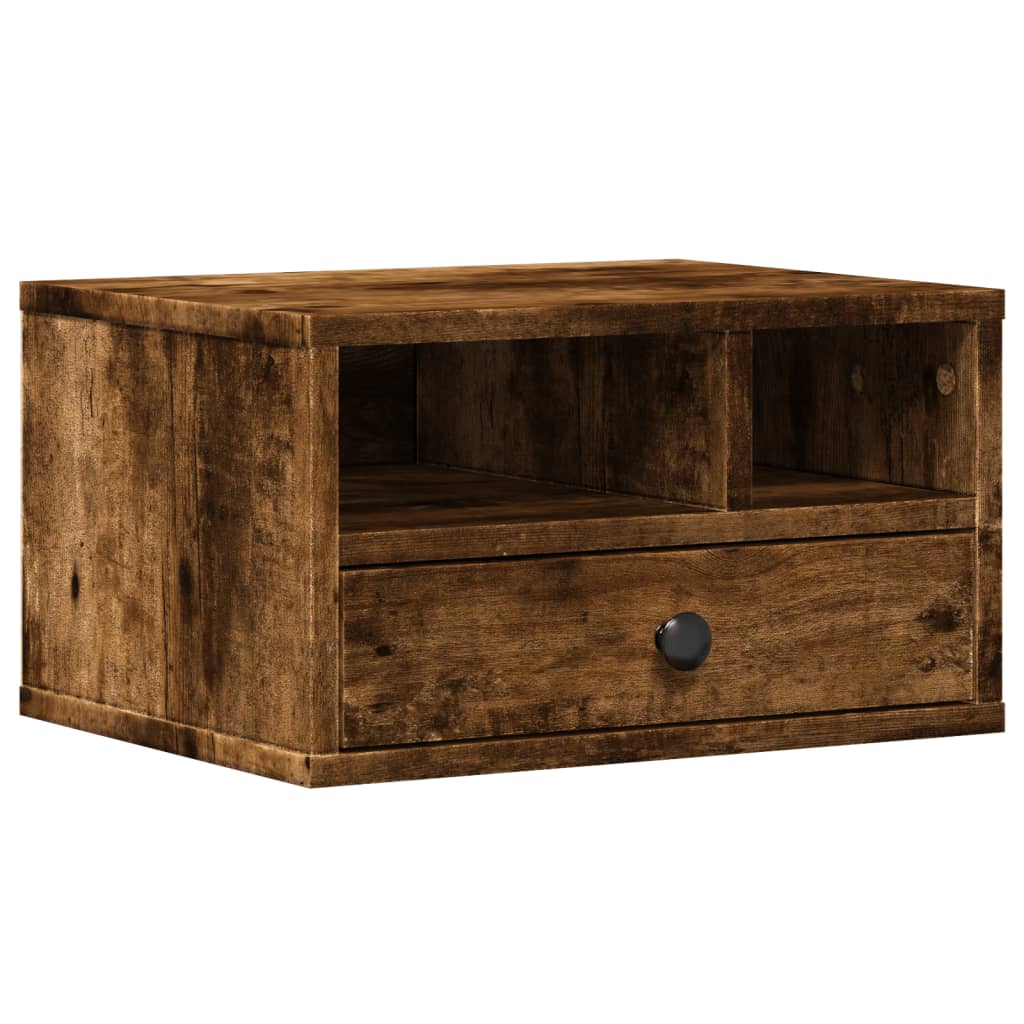 Printer Stand Smoked Oak 40x32x22,5 cm Engineered Wood