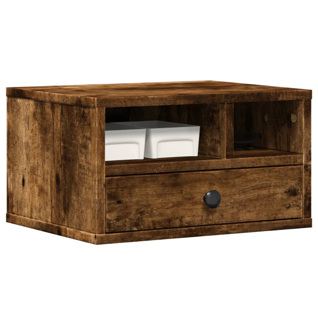 Printer Stand Smoked Oak 40x32x22,5 cm Engineered Wood