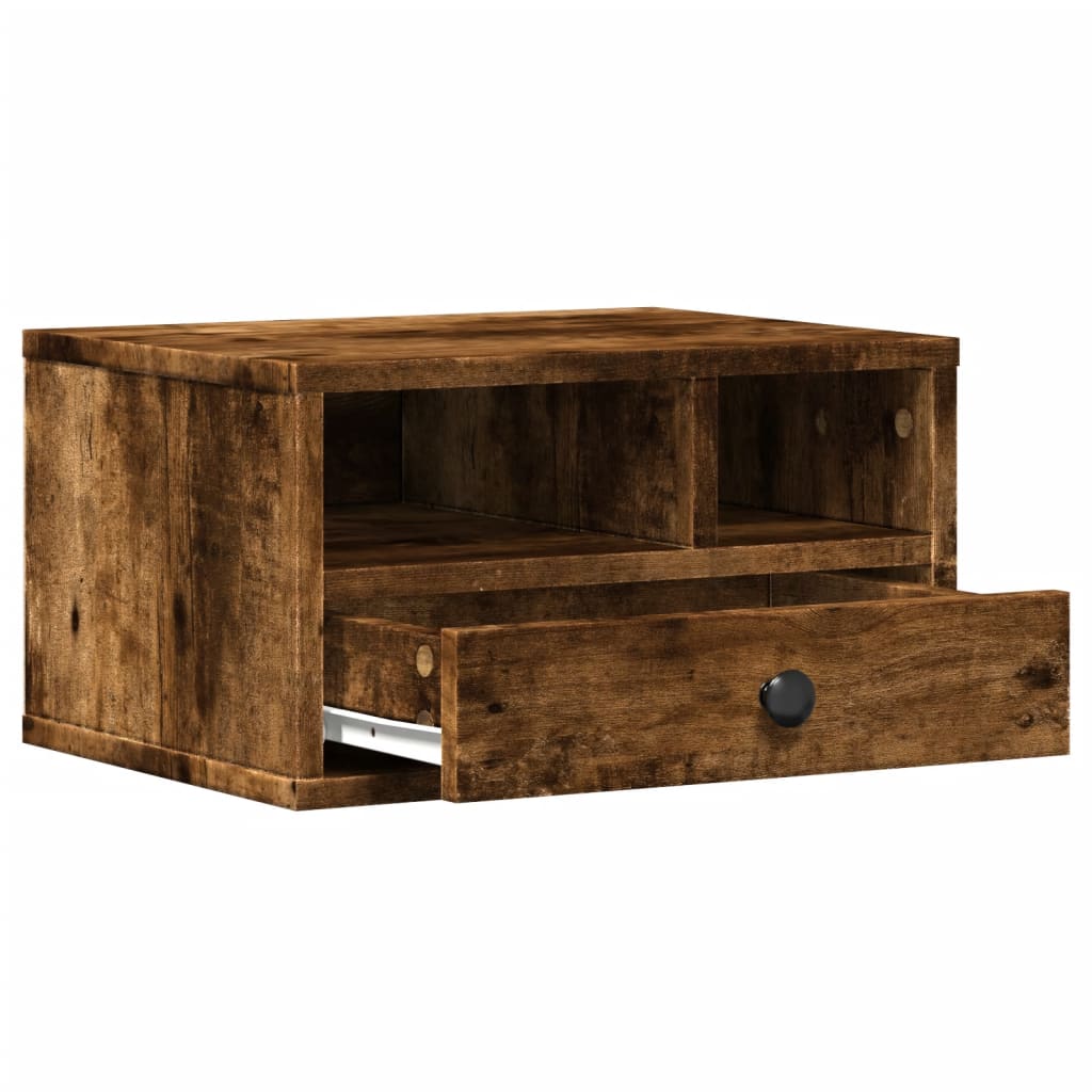 Printer Stand Smoked Oak 40x32x22,5 cm Engineered Wood