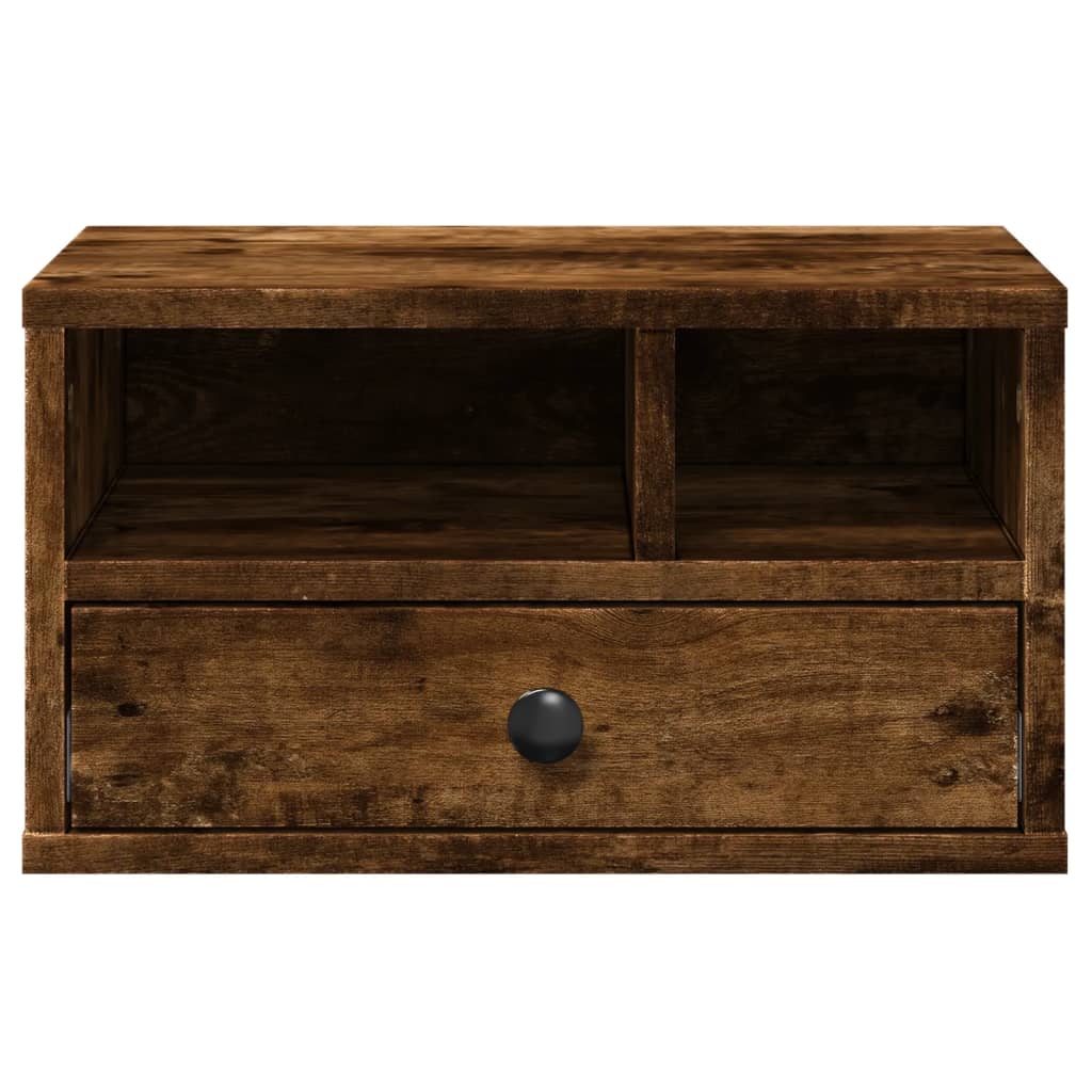 Printer Stand Smoked Oak 40x32x22,5 cm Engineered Wood