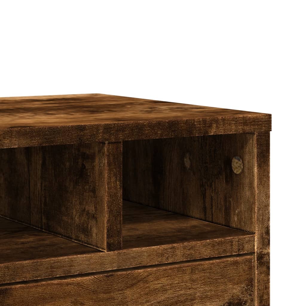 Printer Stand Smoked Oak 40x32x22,5 cm Engineered Wood