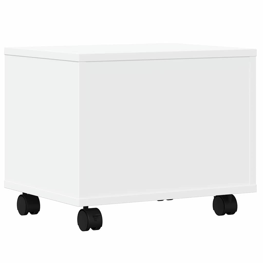 Printer Stand with Wheels White 41x32x34,5 cm