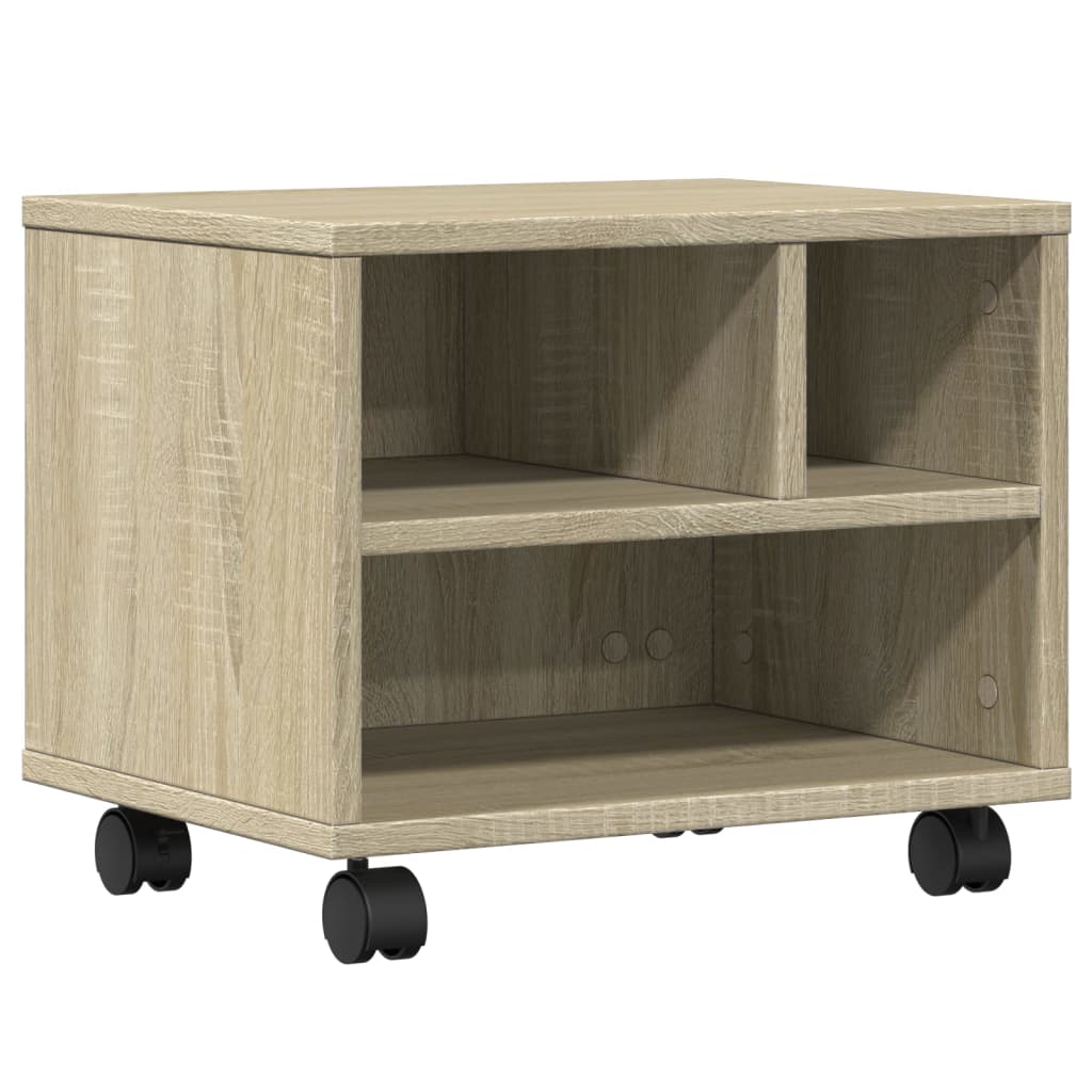 Printer Stand with Wheels Sonoma Oak 41x32x34,5 cm