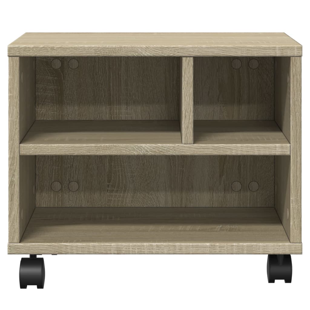 Printer Stand with Wheels Sonoma Oak 41x32x34,5 cm
