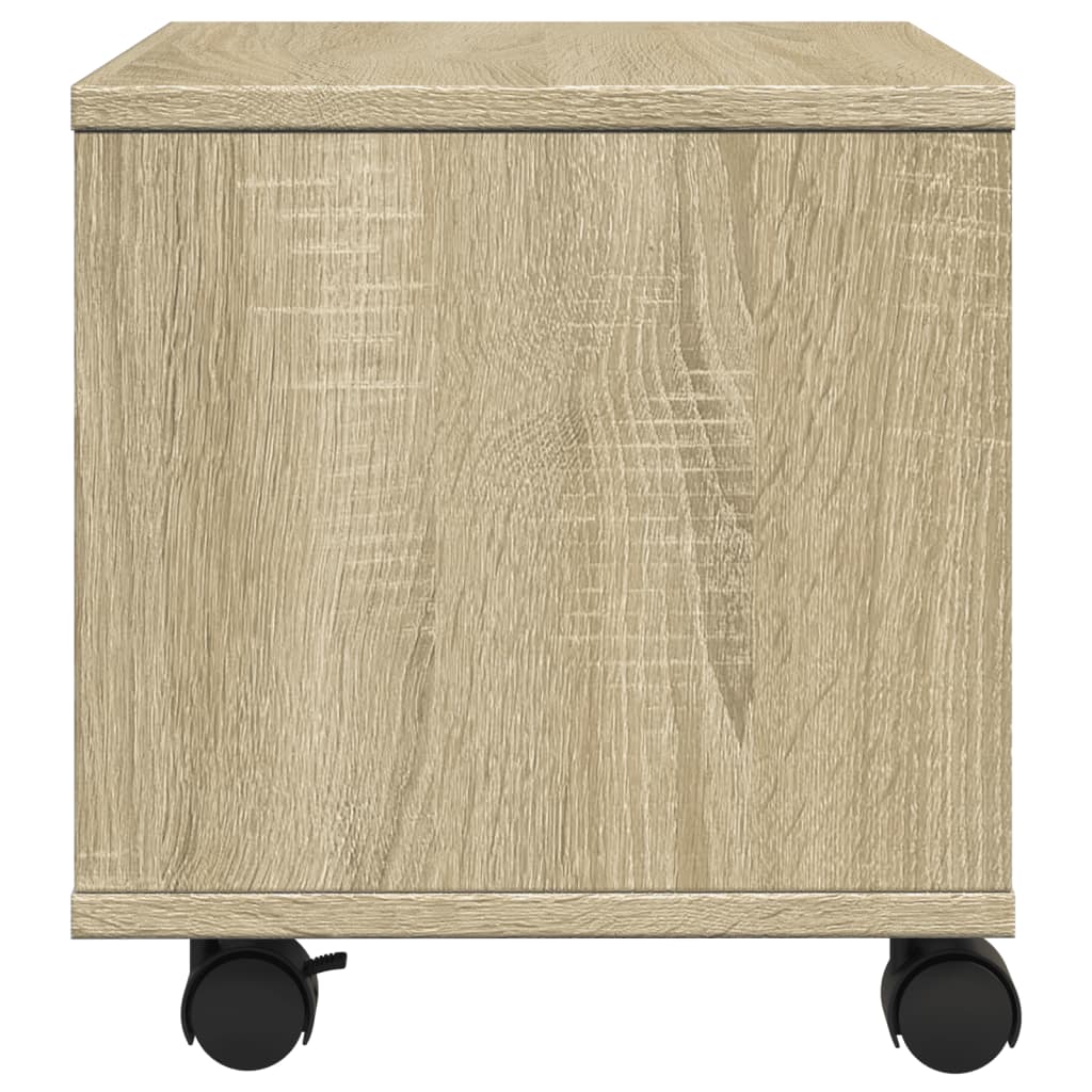 Printer Stand with Wheels Sonoma Oak 41x32x34,5 cm