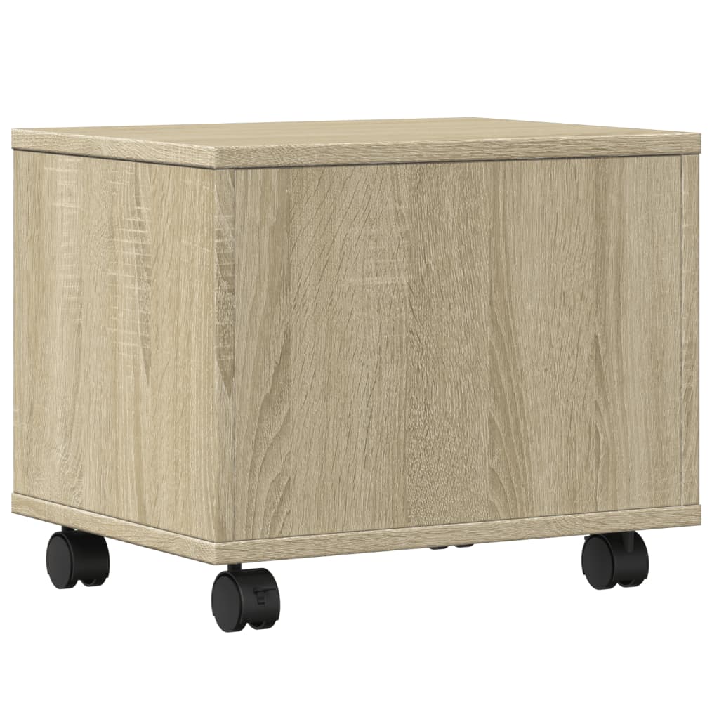 Printer Stand with Wheels Sonoma Oak 41x32x34,5 cm