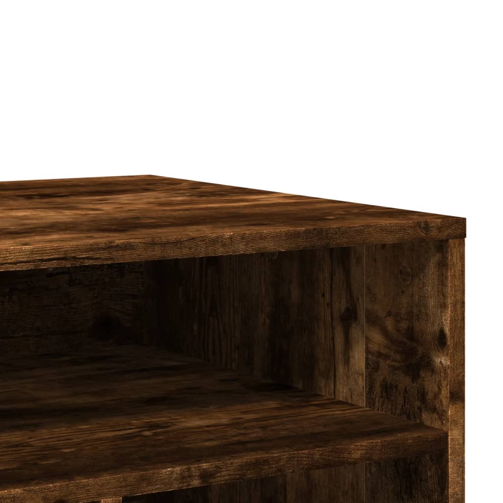 Printer Stand with Wheels Smoked Oak 60x50x67 cm